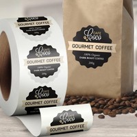 Vente flash - Autocollants en papier kraft brun mat avec logo personnalisé imprimé, autocollants pour cadre photo, étiquettes autocollantes YKL-6 pour emballage