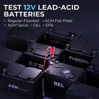 TOPDON-Probador de batería automotriz digital BT50, Analizador de batería para automóvil, 12V, 200Ah, 10A, Aa