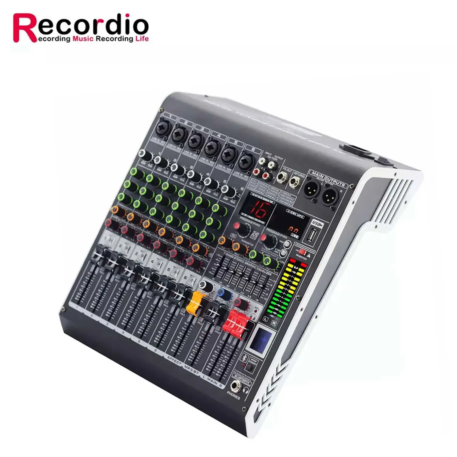 Console de mixer digital multifuncional, áudio profissional para dj club GAX-MC6