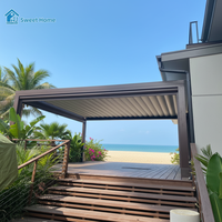 Pergola extérieure en aluminium sur mesure Sweet Home Modern, qualité supérieure, installation facile, pour cour et terrasse.