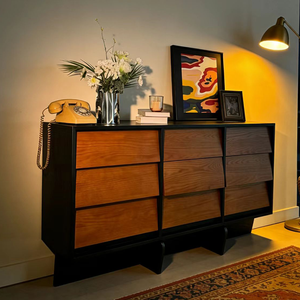 <span class=keywords><strong>Commode</strong></span> en bois de noyer de style nordique du milieu du siècle, 9 tiroirs, grande capacité, armoire de rangement pour chambre à coucher, <span class=keywords><strong>buffet</strong></span>, meuble de rangement - Product Image 4