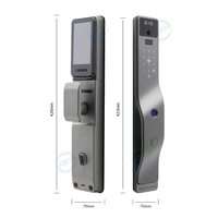 Interphone vidéo Tuya App WiFi, serrure intelligente entièrement automatique, reconnaissance faciale numérique, serrure de porte d'entrée avec caméra