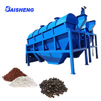 Tamis rotatif à tambour haute efficacité pour minerai avec moteur en acier au carbone/acier inoxydable 304 380V/220V pour usine de recyclage des déchets