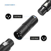 Coque métallique noire 3 broches symétrique XLR mâle à mâle connecteur audio adaptateur DMX512