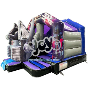 Space Mecha Dry Inflatable Slide Combo Robot Theme Adventure Center Commercial Grade PVC Children <b>Entertainment</b> Equipment - Product Image 2