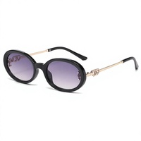 Nouvelles Lunettes de Soleil Ovales Unisexe Anti-UV400 Style Européen et Américain Monture Complète Tendance Influenceur Personnalisées
