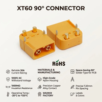 Source Factory XT60 90 °   Connecteur 30A, contact en alliage de cuivre, boîtier en nylon, fiche mâle/femelle