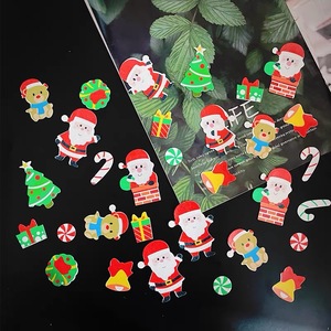 300 pièces de décorations comestibles en papier gaufré pour gâteaux de Noël, décorations de Père Noël, fournitures pour gâteaux, outils de décoration - Product Image 4