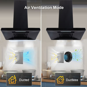 מפעל moni יוקרה מותאם אישית 110v הארובה rd20451 קיר רכוב מחץ נקי מטבח שחור מכסה המנוע - Product Image 2