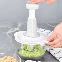 Nouveau Mini Hachoir Manuel Portable en Acier Inoxydable pour Cuisine, Mixeur, Hachoir Sûr pour Légumes, Ail, Viande, Gingembre, Outil de Rangement