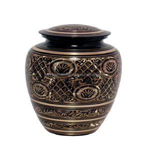 Urnas de cremación conmemorativas para cenizas de adultos humanos para urnas de Metal de acabado antiguo urnas de cremación de latón macizo - Product Image 3