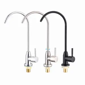 Factory Price Stainless Steel Brushed Kitchen Filter Taps Chrome Plated Drinking Purifier Water Faucet