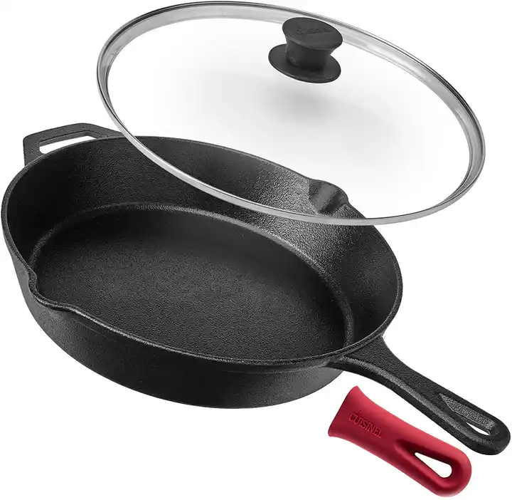 12-inch frying pan cast iron skillet