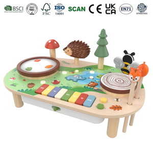 Großhandel Wald-, Ozean- und Weltraum-Themen Musikstation mit Lichteffekten und Musikleitfaden, Pädagogisches Holzspielzeug für Kinder mit Eingebauter Beleuchtung und Liedern - Product Image 2