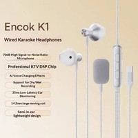 Casque audio Baseus Encok K1 95, nouveau, avec microphone filaire intégré, pour karaoké, musique, ordinateur, carte son, haut-parleur, moniteur intra-auriculaire, en direct