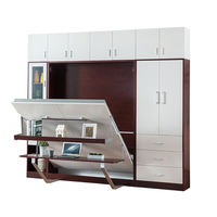 Lit mural escamotable avec bureau intégré pour chambres à coucher, meubles gain de place pour la maison, fabrication chinoise
