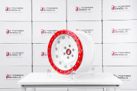 Jantes en alliage Beadlock style rallye, blanc et rouge, 15, 16, 17 pouces, 6x139.7, ET25, à déport profond, compatibles Land Cruiser Hilux, homologuées DOT