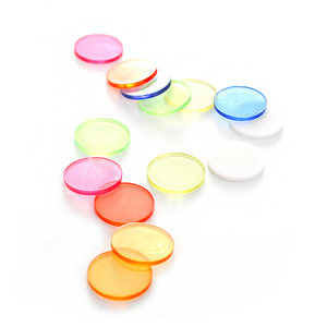 Generic colorful Acrylic game token, plastic disc for Board Game Playing Pieces