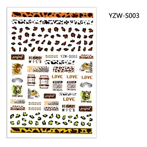 S001- 010 Series Sakura Patterns /Sheet Nail Sticker with Flower Christmas Design Transfer Stickers Leopard Print For Nail Art