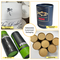 Boîte à bougie ronde en papier kraft de marque privée personnalisée Tube de papier d'emballage cylindrique pour pot et bouteille cadeau