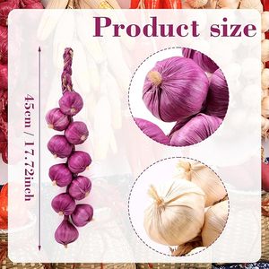 Guirnalda de Cebollas Artificiales para Decoración del Hogar, Fiestas, Navidad y Ocasiones de Cosecha, Adorno Vegetal Artificial de Calidad - Product Image 2