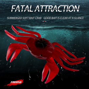 Pesca suave cangrejo señuelo silicona Artificial 3D simulación cangrejo cebo trampa Señuelos <span class=keywords><strong>de</strong></span> Pesca - Product Image 2