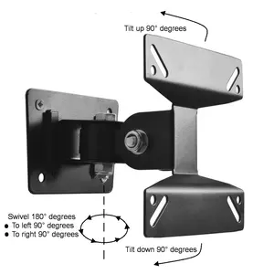 VESA — <span class=keywords><strong>support</strong></span> <span class=keywords><strong>mural</strong></span> pour TV LCD 100x100mm, cinéma à mouvement complet, facile à inclinaison, <span class=keywords><strong>pivotant</strong></span>, panneau <span class=keywords><strong>plat</strong></span>, écran d'angle de la télévision, nouveau - Product Image 1