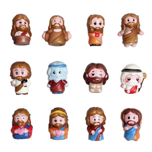 Juguete Antiestrés de PU de Subida Lenta con Diseño de Dibujos Animados Religiosos, Novedad al por Mayor, Lindo Regalo de Descompresión de Jesús y Discípulos para Niños - Product Image 1