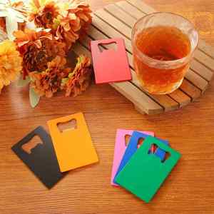 Abridor de Botellas de Cerveza Ecológico de Madera con Forma de Tarjeta de Regalo Promocional Personalizada, Tamaño de Billetera, Tarjeta de Visita, Tarjeta de Crédito de Acero Inoxidable - Product Image 4