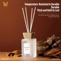 Bouteille d'aromathérapie en verre ambré de luxe avec logo personnalisé en gros, 200 ml, emballage pour diffuseur à bâtonnets