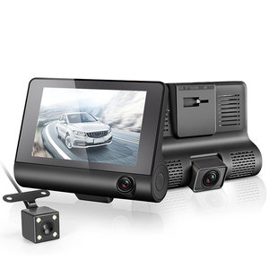 4 pouces HD 1080P 3 Lentille Voiture DVR Dash Cam Enregistreur Vidéo de Véhicule Caméra De Recul - Product Image 2