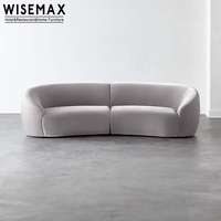 WISEMAX – meubles en forme de U, canapés de sol incurvés, canapé de luxe moderne, en velours, modulaire, pour salon