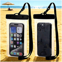Nouvelle arrivée pour le camping : Pochette étanche en PVC avec grande fenêtre transparente pour téléphone portable, idéale pour la natation et la plongée