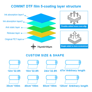 Cowint Pet Film de Transfert Xp600 I3200 Double 4 Tête D'impression Numérique Machine D'impression A3 60cm Dtf Imprimante avec Poudre Shaker Sèche - Product Image 2
