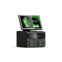 Stasiun Penyewaan Power Bank 4 Slot yang Dapat Ditumpuk, Kabel Pengisian Cepat, Layar LED, Pembaca Kartu, Dukungan NFC POS, Layanan Mandiri