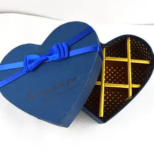 Factory custom Heart-shaped gift box with bow for Valentine's gift birthday gift