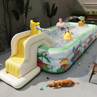 Piscine Gonflable PVC Personnalisée pour Enfants et Adultes avec Mini Toboggan, Jouet Aquatique pour Jardin Familial à Domicile, Été en Fête