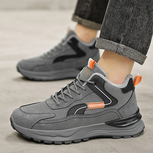 รองเท้ากีฬาบุขนกันหนาวแบบผูกเชือกสำหรับผู้ชาย รุ่น M9916-1 สำหรับฤดูใบไม้ร่วงและฤดูหนาว พื้นรองเท้าหนา กันน้ำ กันลื่น รองรับอุ้งเท้า - Product Image 5