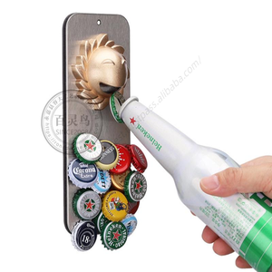 Abridor de Botellas Magnético de Acero Inoxidable CXT381 al por Mayor, Imán para Refrigerador, Destapador de Cerveza para el Hogar - Product Image 1