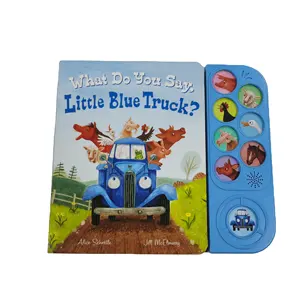 Factory Custom Baby Children Animal Taking Truck Sound Books with 8 Buttons