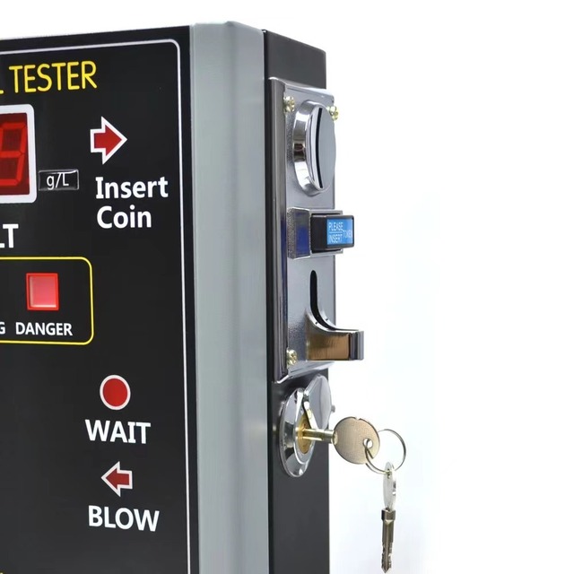 Digital Coin-operated Alcohol Tester with Fuel Cell Sensor 7-inch Display Screen Easy Use High-quality Indoor & Outdoor Use