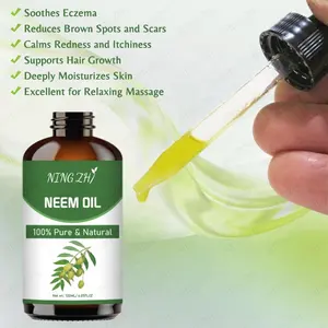 Ningzhi produttore di cura dei capelli olio 100% puro organico spremuto a freddo olio di neem per la crescita dei capelli