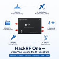 HackRF ONE 1MHz-6GHz Placa de Desarrollo SDR V2.0.0 Radio Definida por Software de Código Abierto Carcasa de Aleación de Aluminio Antena Incluida Pantalla TFT de 3.2 Pulgadas