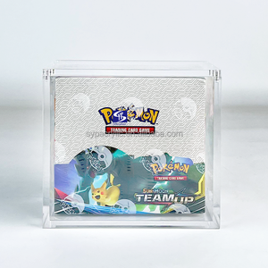 Boîte de booster <span class=keywords><strong>Pokémon</strong></span> en anglais SYP, étui en acrylique ultra-transparent, jeu de cartes à collectionner <span class=keywords><strong>Pokémon</strong></span> en anglais avec couvercle magnétique robuste, étui en acrylique - Product Image 1