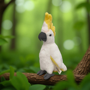 Peluche réaliste et colorée d'oiseau de la jungle : Ara, Cockatoo, Perroquet Sauvage – Jouet en peluche de simulation d'animal de la jungle, ultra-réaliste - Product Image 6