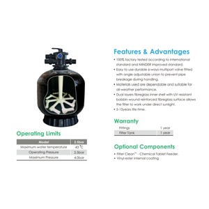 Filtres commerciaux horizontaux pour grandes piscines Filtration de l'eau Matériau en fibre de verre de la série B Utilisation durable Certification CE HALA - Product Image 4