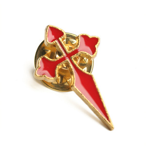 เครื่องประดับแฟชั่น เข็มกลัดสำหรับการแสวงบุญ รูปไม้กางเขนหลากสี โลหะผสมสังกะสี ตราสัญลักษณ์รูปหอยเชลล์ ตราสัญลักษณ์ซานดิเอโก เครื่องประดับ XZ - Product Image 4