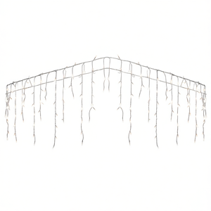 Guirlandes lumineuses LED en forme de rideau de glaçons, 2700K, blanc chaud doux, IP65, pour intérieur et extérieur, décorations de Noël, de mariage et de fête - Product Image 1