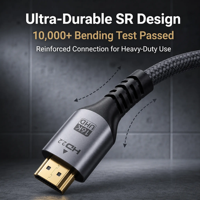 Câble HDMI 2.2 96 Gbps 16K 60 Hz ultra haute vitesse, mâle-mâle, tressé en alliage d'aluminium, OEM ODM