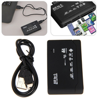 Lector de Tarjetas de Memoria Externo USB 2.0 Todo en Uno, 26 en 1, Adaptador de Alta Velocidad, Estilo Caja de Cifrado para PC, Computadora Portátil, Tableta